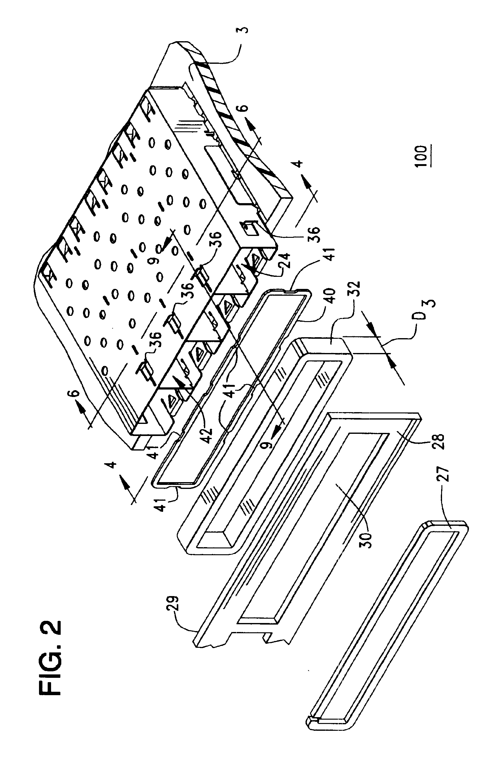 Shielding cage with improved EMI shielding gasket construction