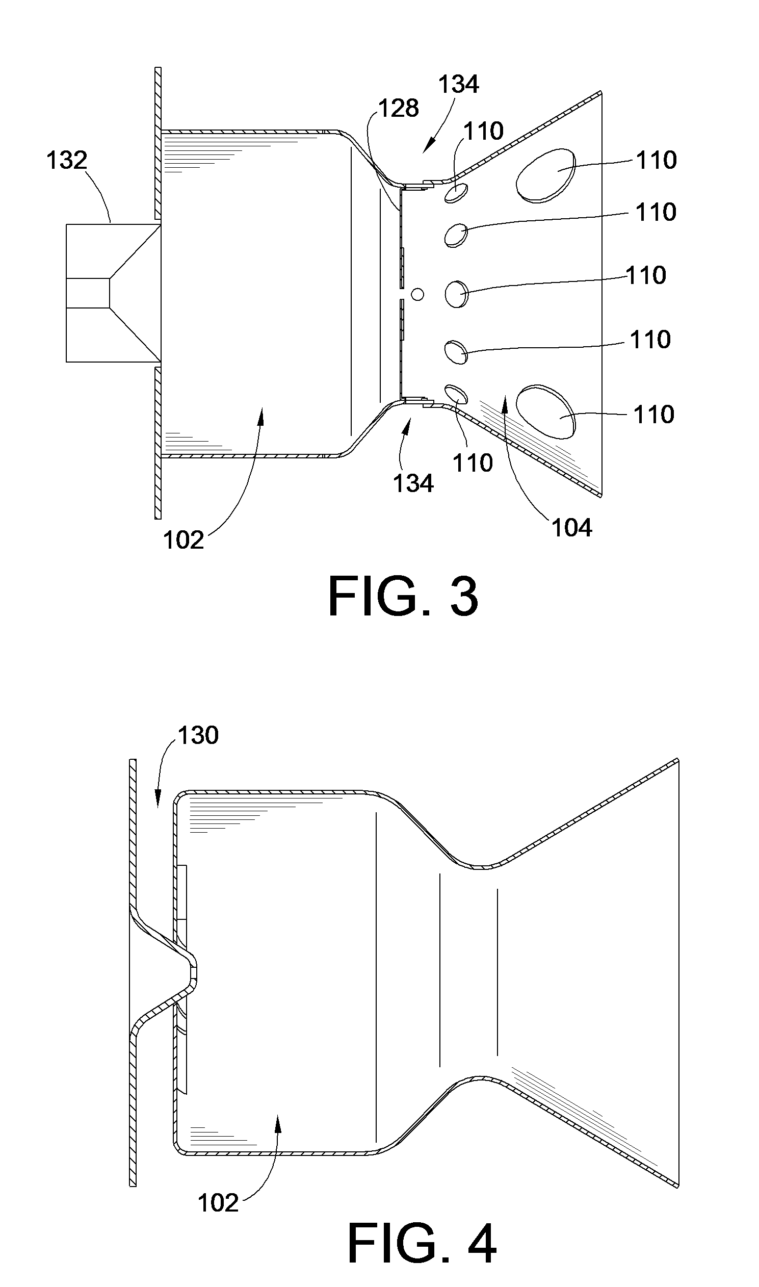 Low pressure drop mixer for radial mixing of internal combustion engine exhaust flows, combustor incorporating same, and methods of mixing