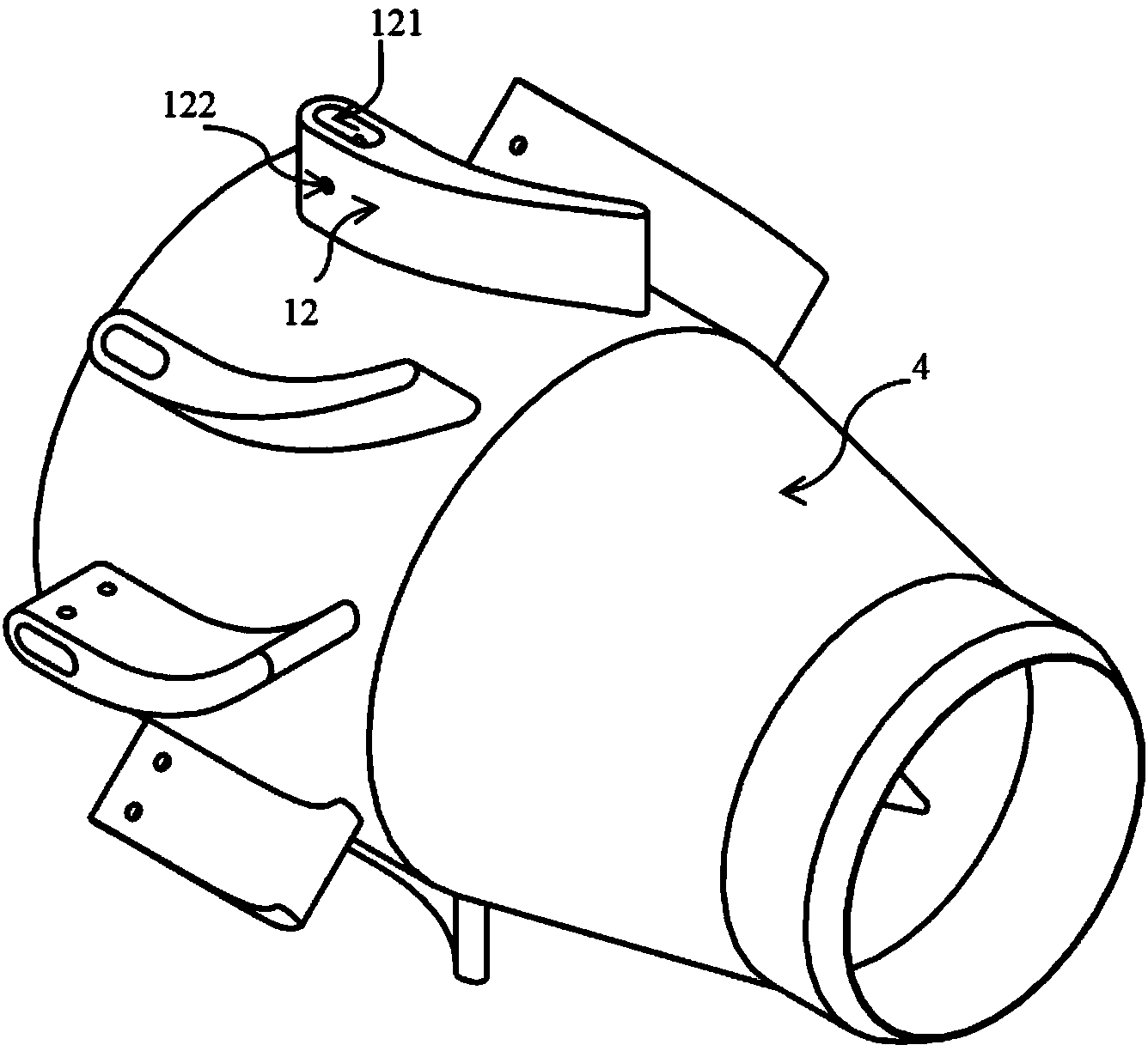 Premixing nozzle of gas turbine combustion chamber
