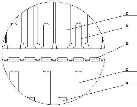 Double-station separation mold for high-density pin integrated circuit and its usage