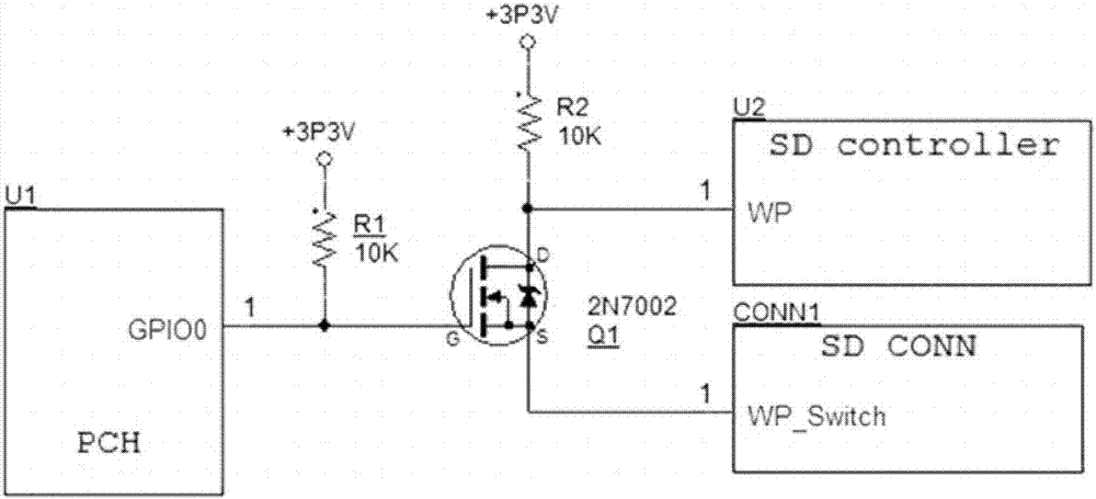 SD card physical switch detection circuit and method, and SD card switch detection device