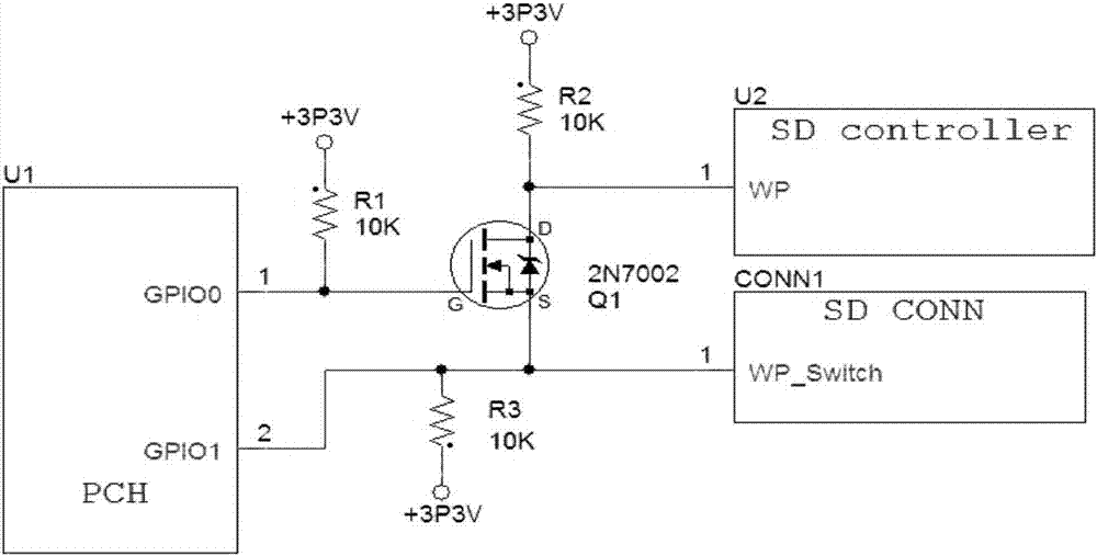 SD card physical switch detection circuit and method, and SD card switch detection device