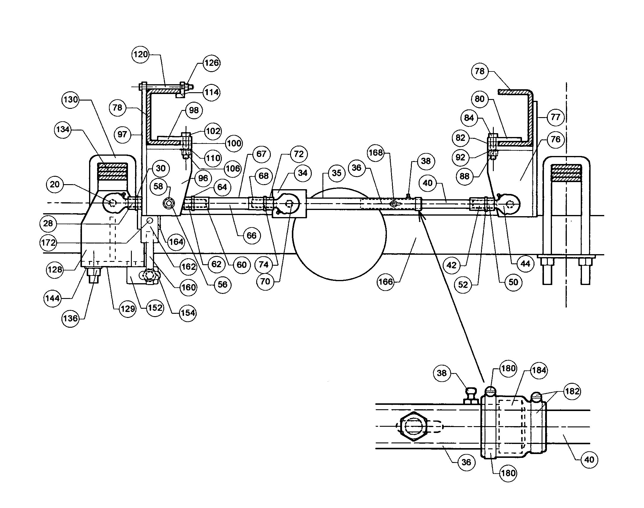 Motor vehicle sway control assembly