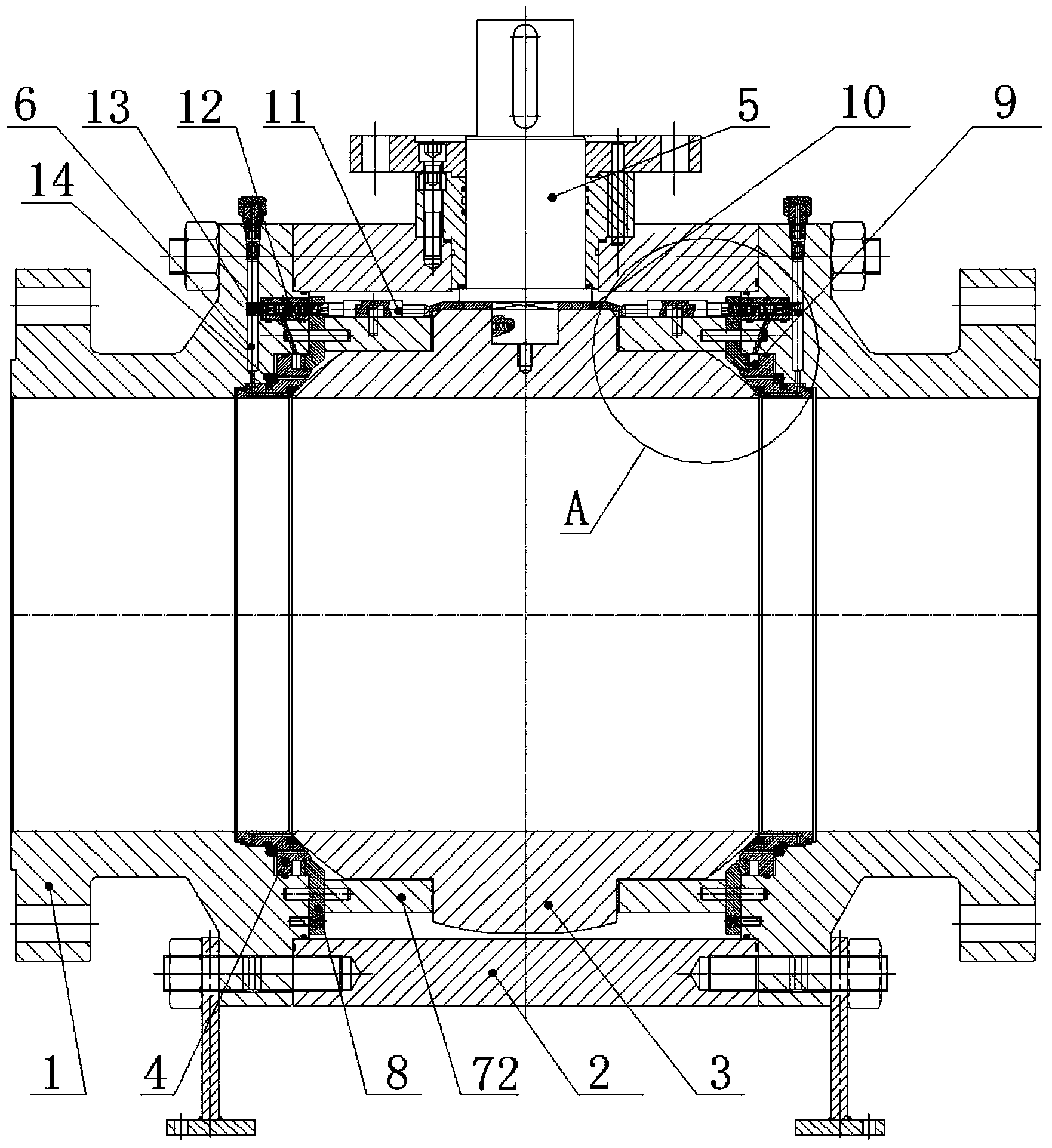 Internal-pressure self-control ball valve