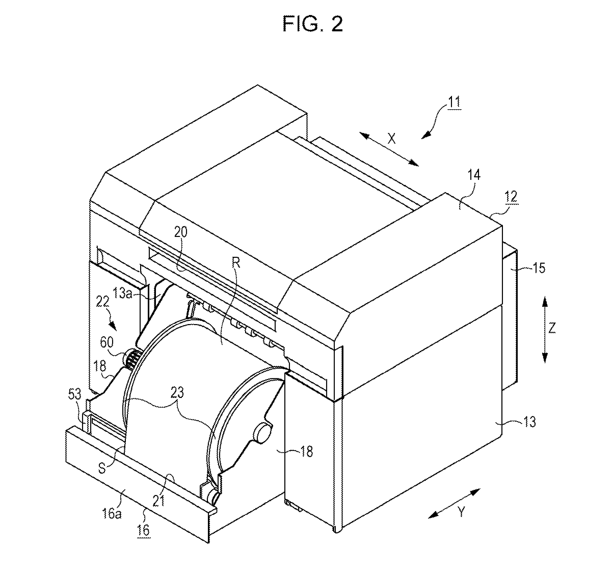 Roll medium supporting device and recording apparatus