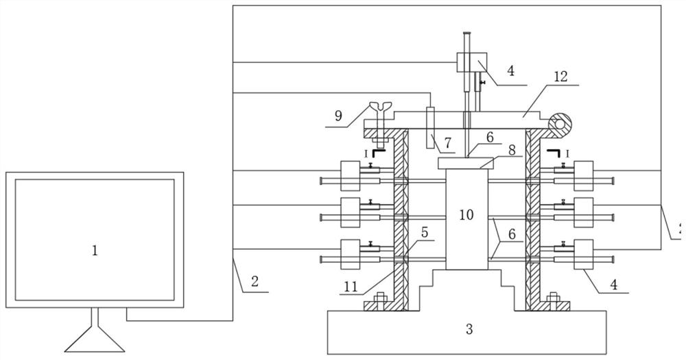 Automatic measuring system and method for axial and radial thermal expansion coefficients of rock sample