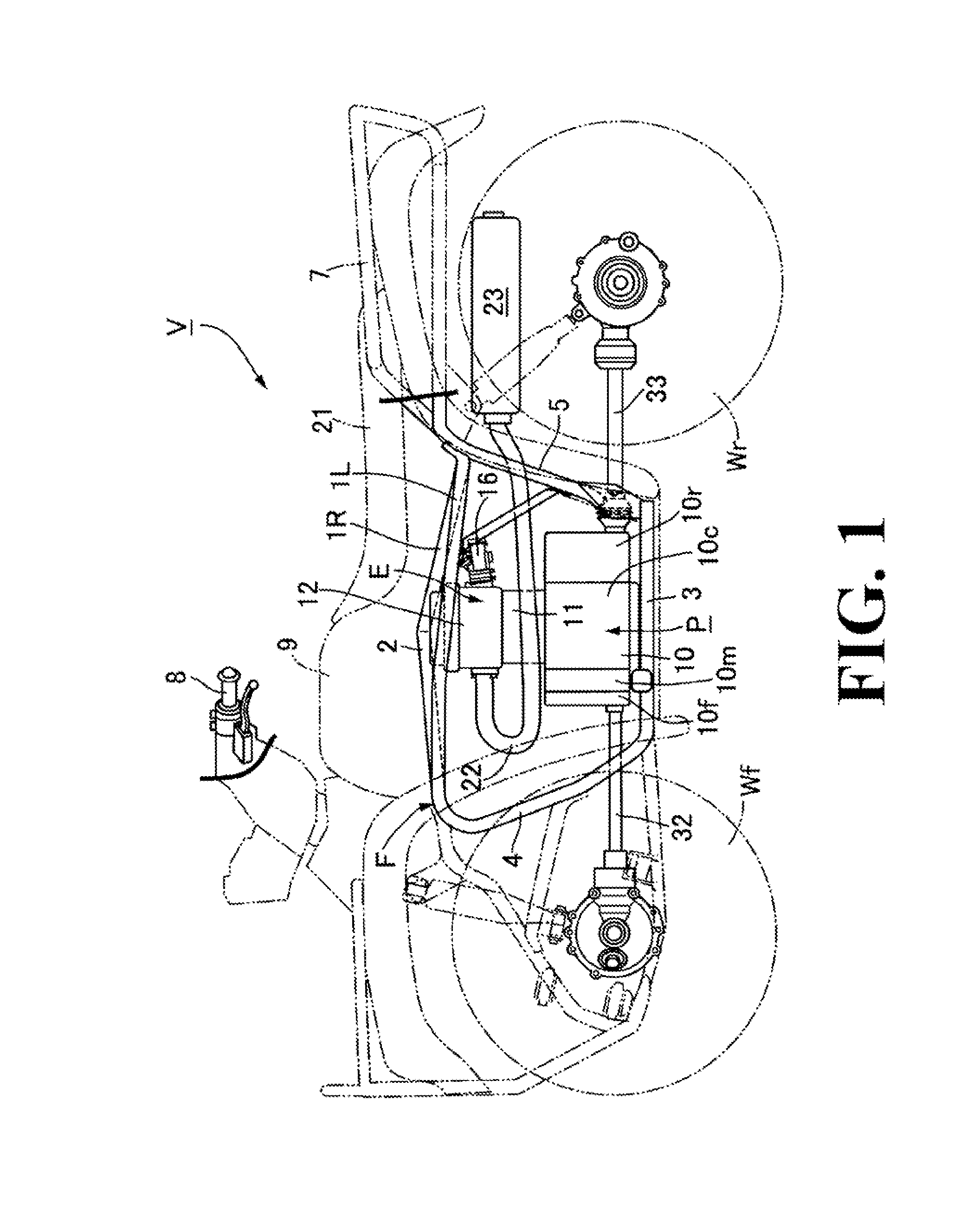 Lubricating device for power unit