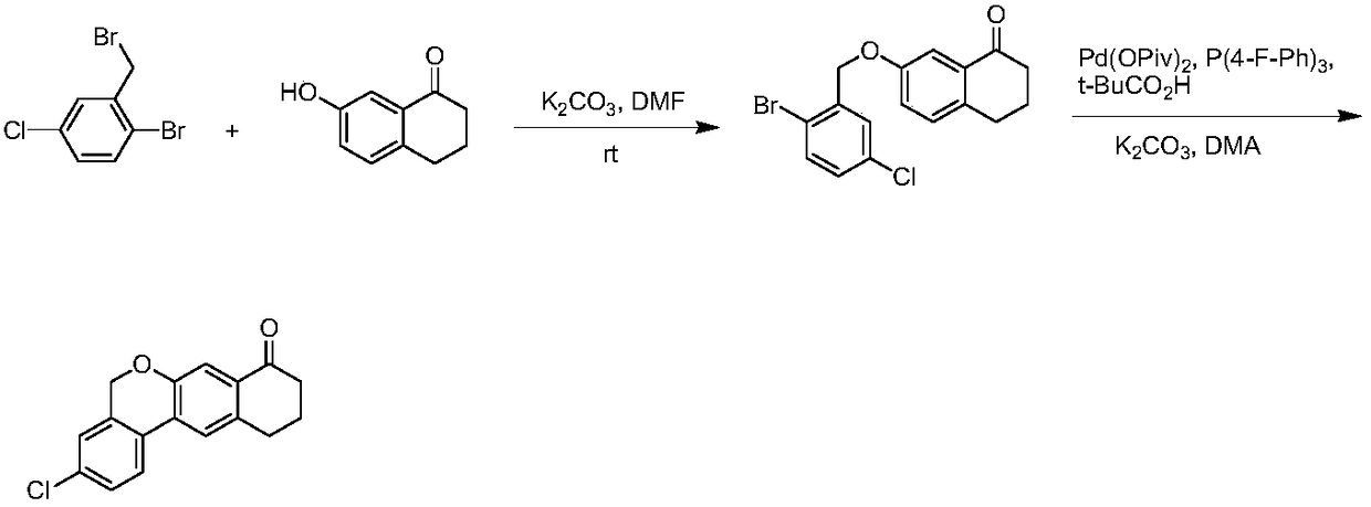 A kind of preparation method of benzochromene derivative