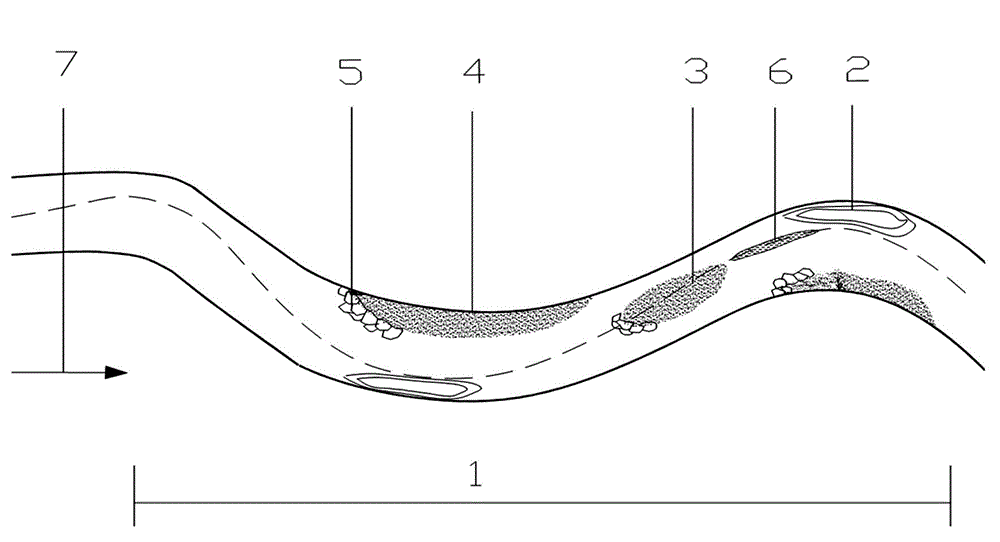 Construction method for river beach pool ecological purification system