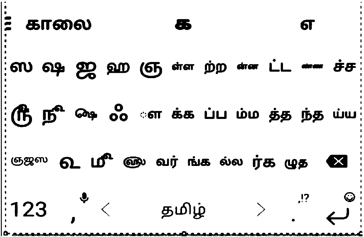 Tamil input method and related device