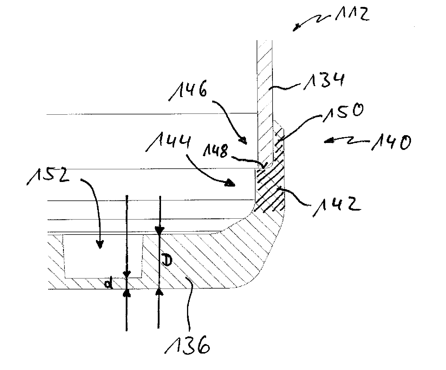 Cryostat having a reinforced interior vessel