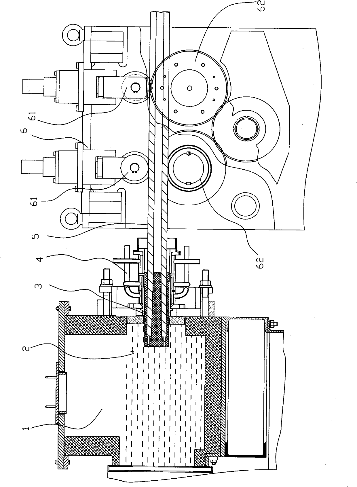 High-frequency copper tube pulling-casting process