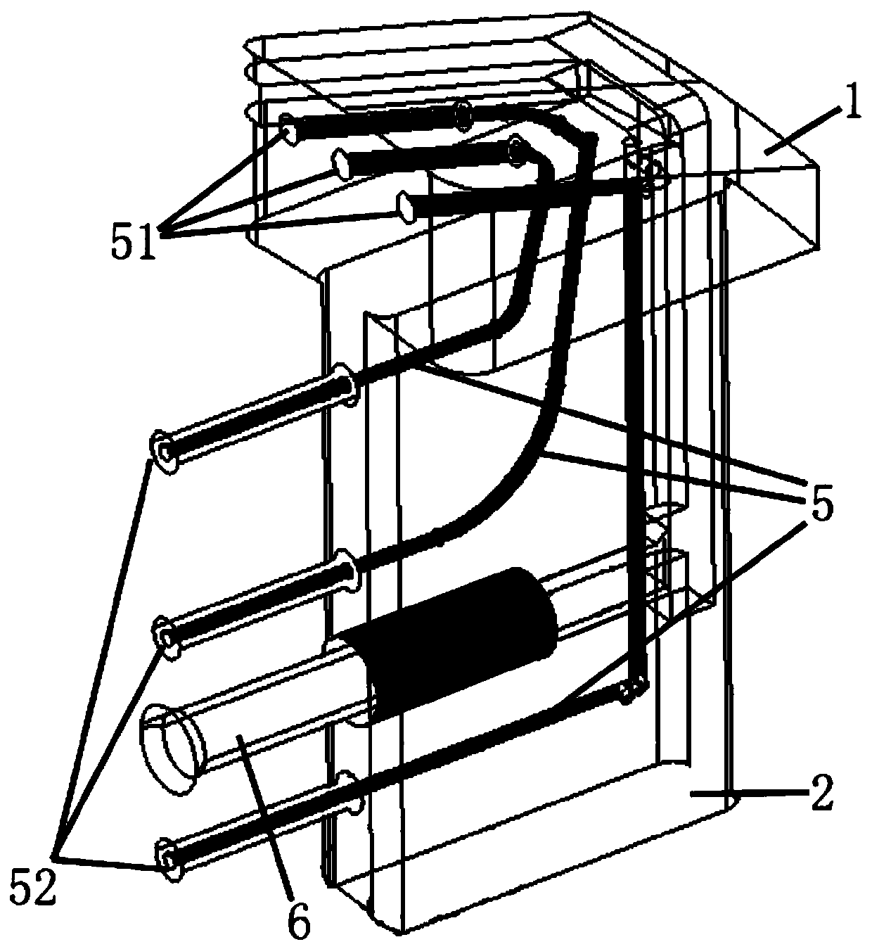 Miniature measurement rake for wind tunnel test, and 3D printing method thereof