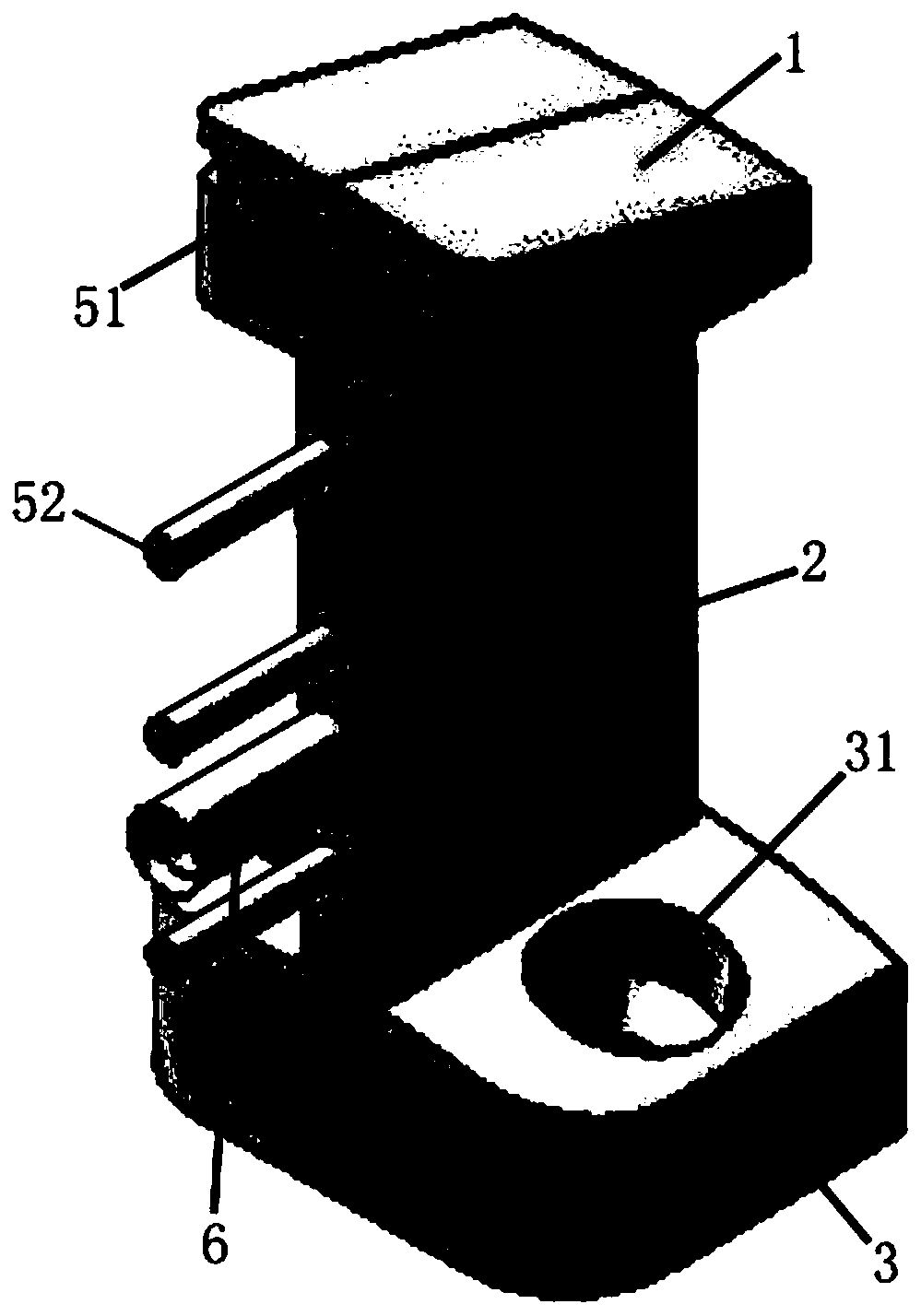 Miniature measurement rake for wind tunnel test, and 3D printing method thereof