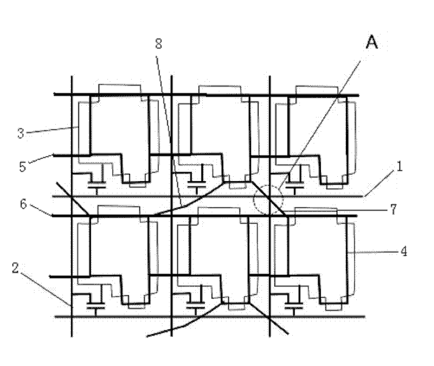 Storage electrode connecting framework of liquid crystal display