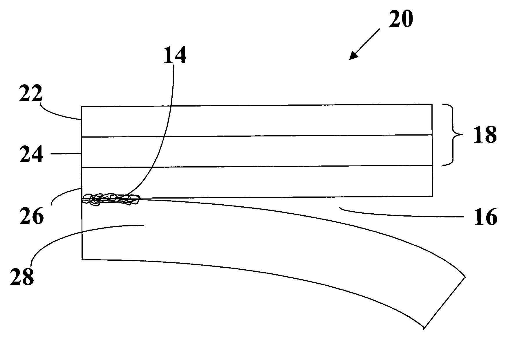 Packaging including a composite web comprising porous layer