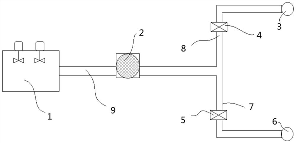 One-pump multi-injection profile control device for oil field and profile control method