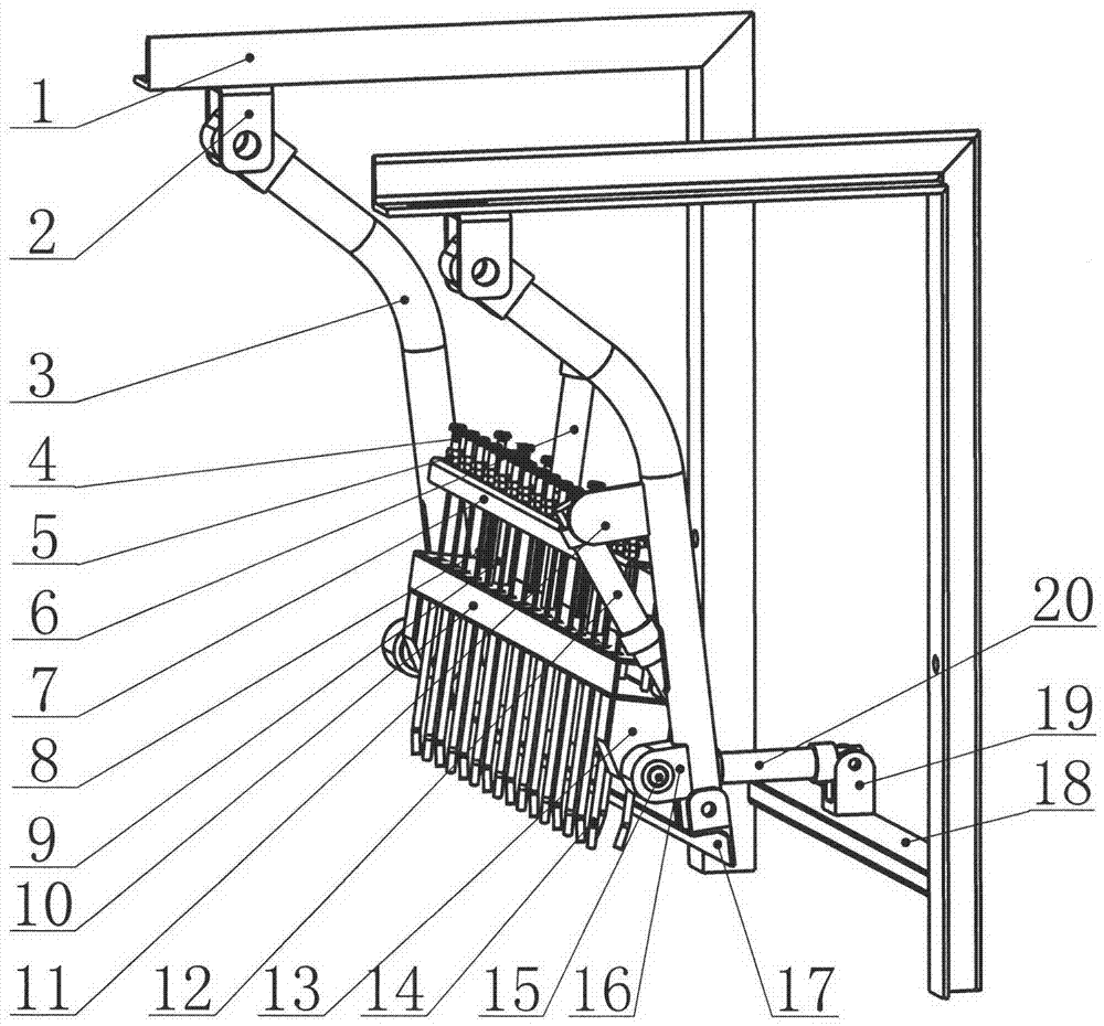 Turnover pneumatic seedling taking device