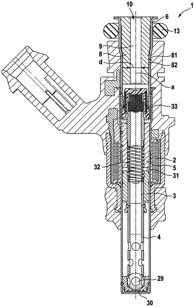 Injection valve for water injection system of internal combustion engine and water injection system