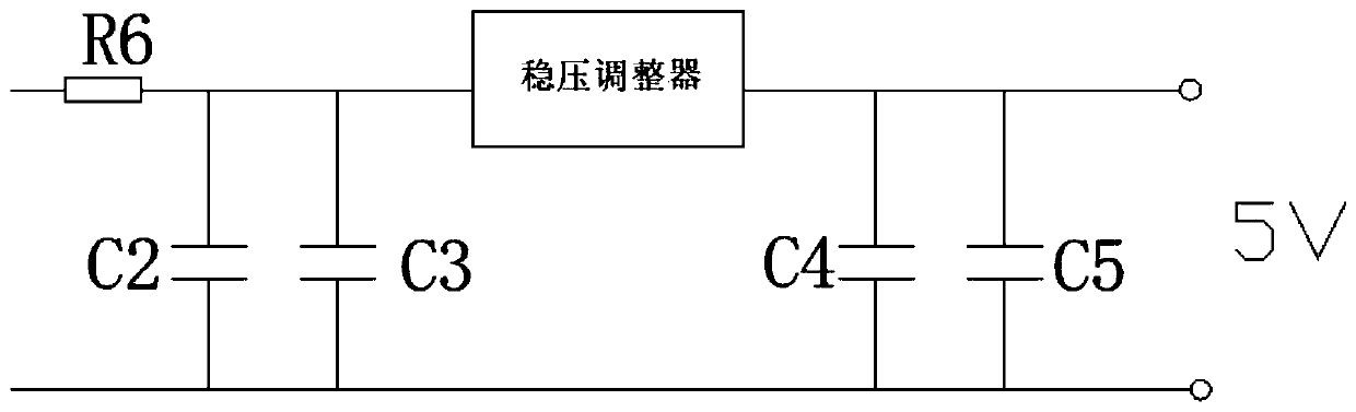 Time domain power supply system of temperature sensor