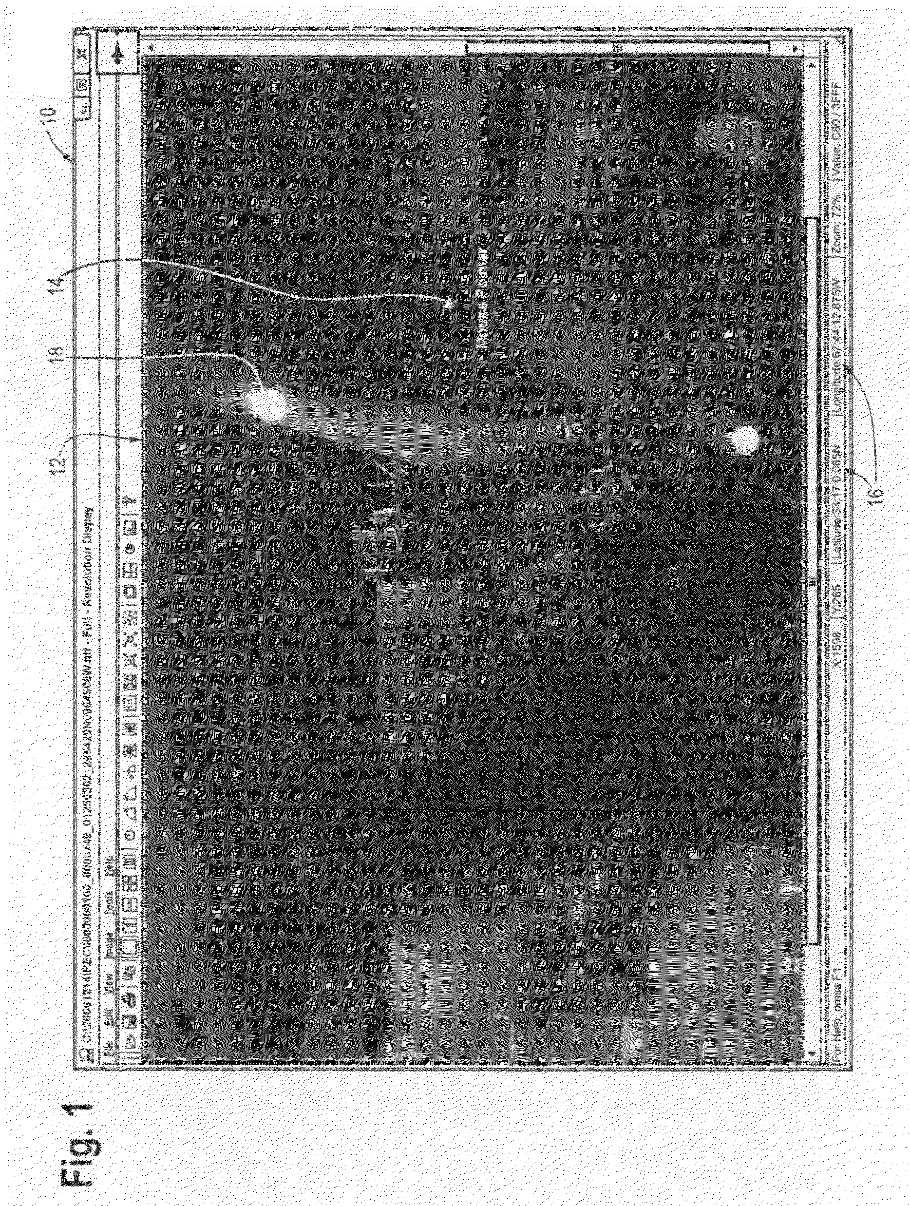 Method of object location in airborne imagery using recursive quad space image processing