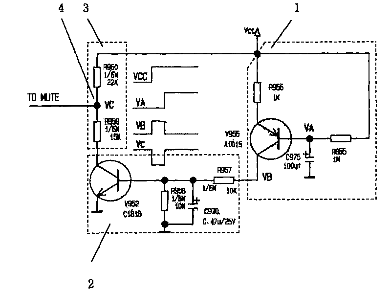 Turn-on muting control circuit of sound equipment
