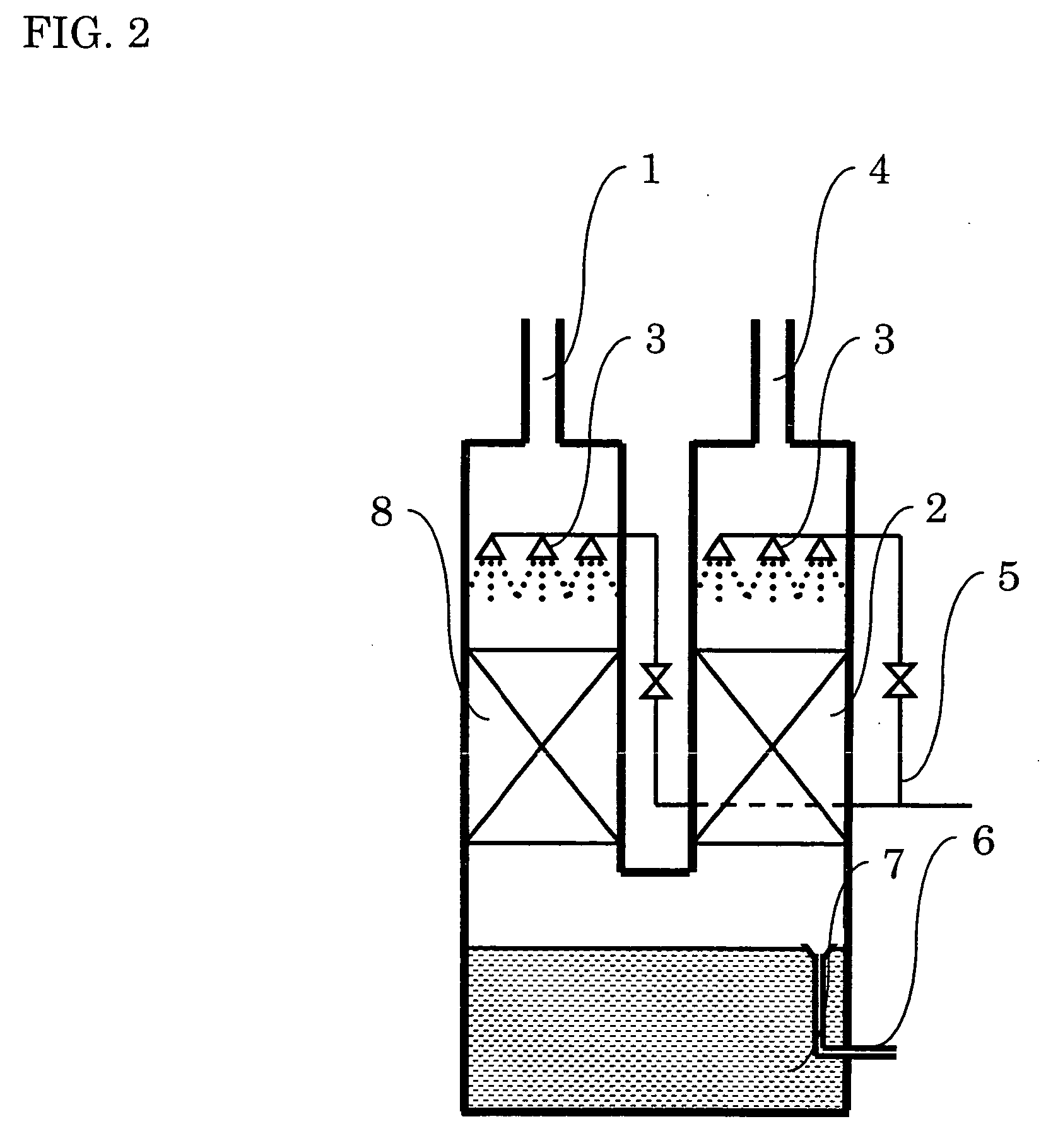 Processing method of exhaust gas and processing apparatus of exhaust gas