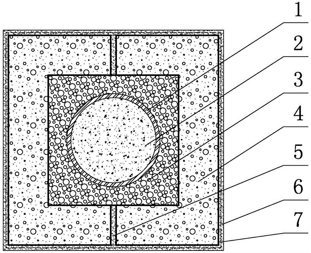 A light-weight concrete-filled steel tube composite column for steel structure buildings and its construction method