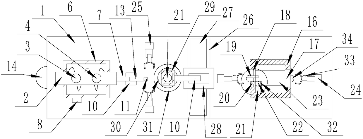 A device for spraying paint before wood processing