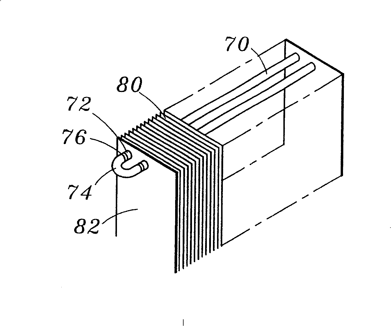 Vortex cold medium coiler and fin-free condenser