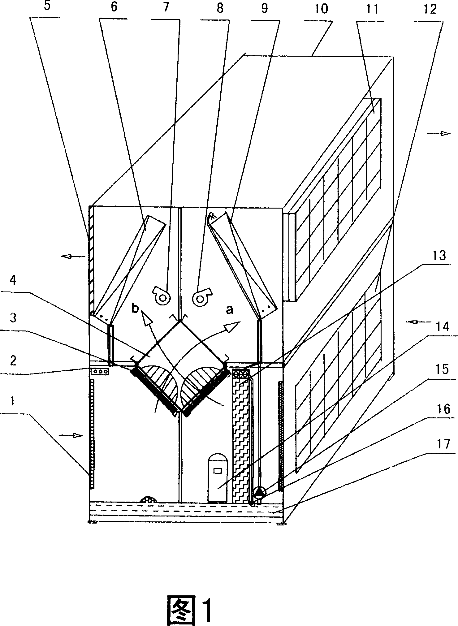 All-fresh air energy recovery -type dust free air-conditioner