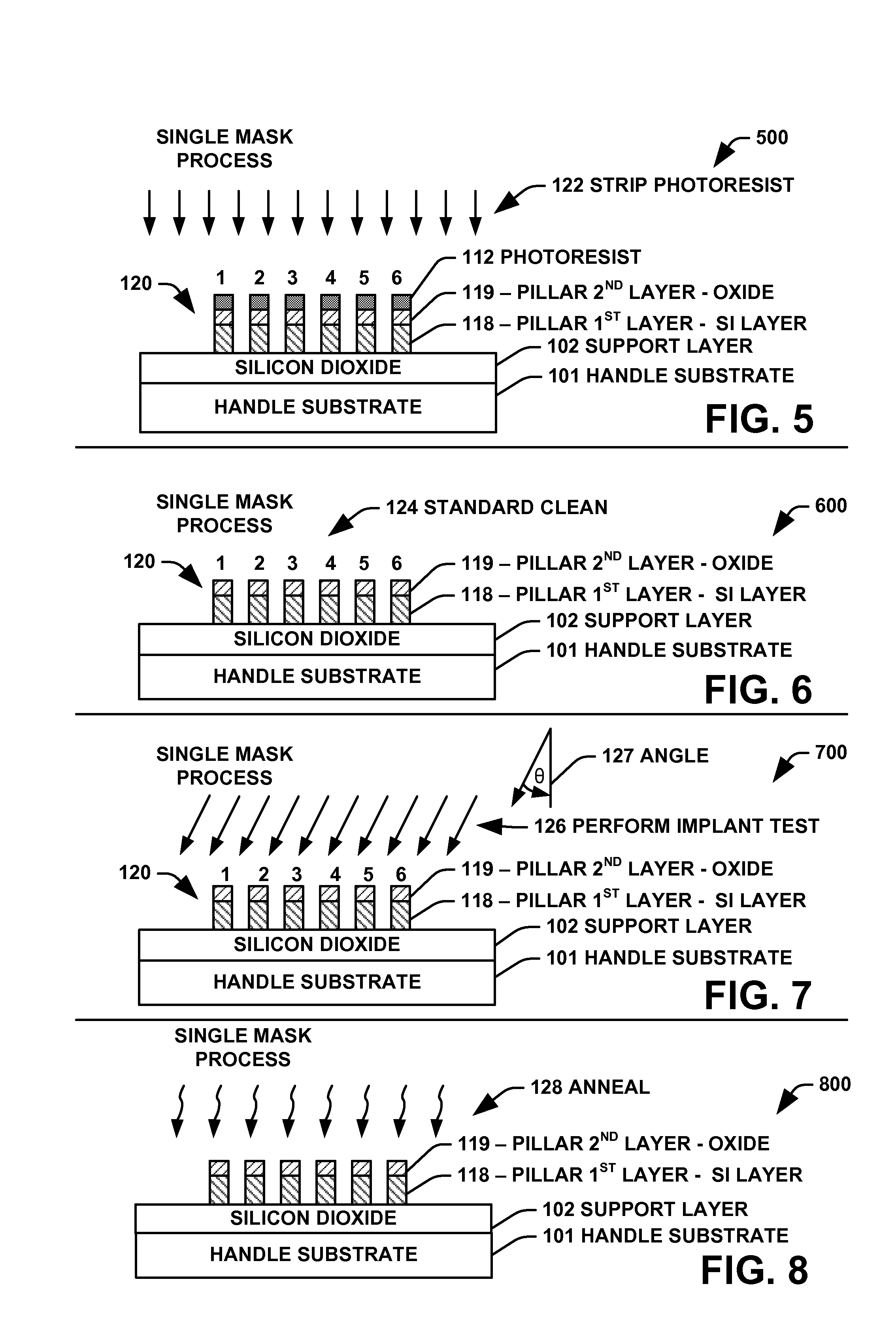 Structures and methods for measuring beam angle in an ion implanter