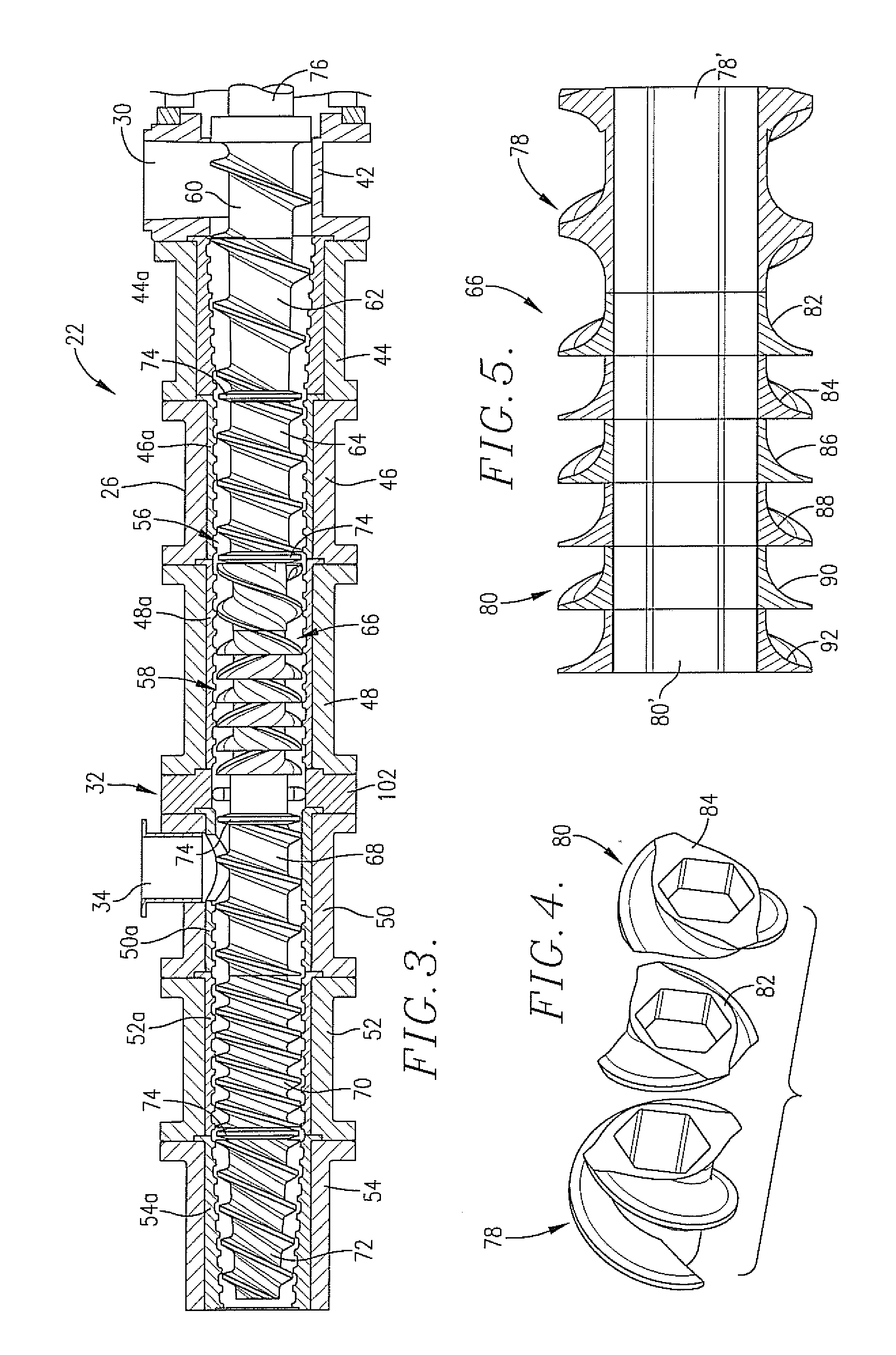 Extruder having variable mid-barrel restriction and adjacent high intensity mixing assembly