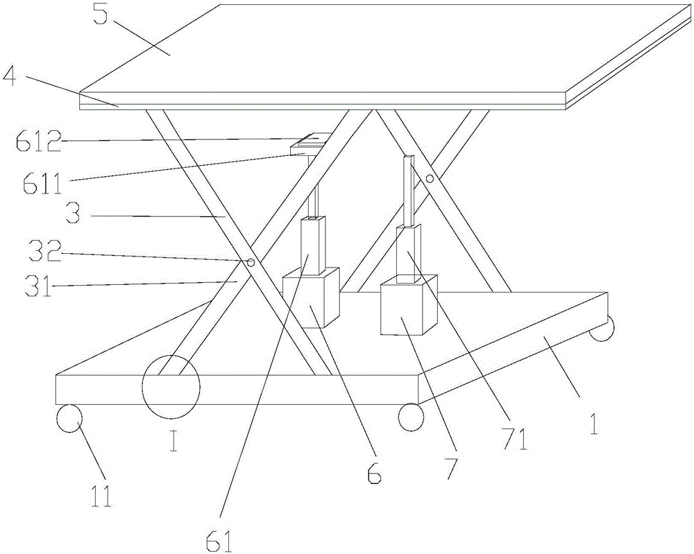 Hydraulic lifting device