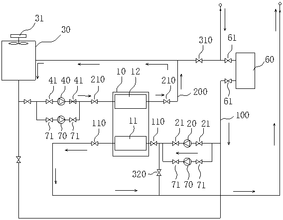 Machine heat dissipation system using natural water