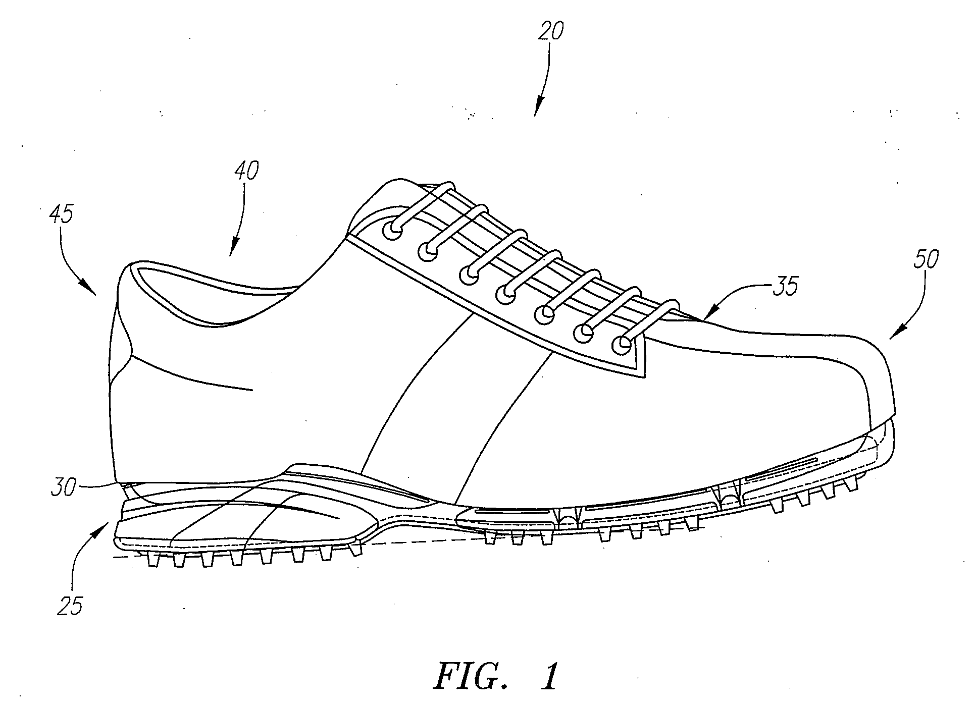 Chemically-treated Outsole Assembly for a Golf Shoe