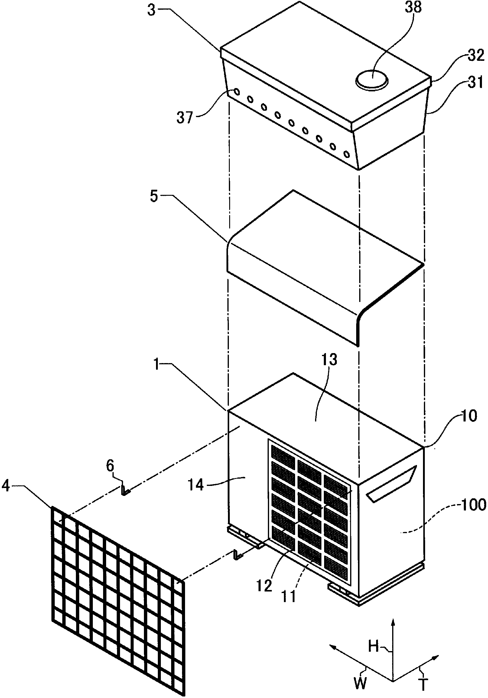 Cooling device for air conditioner outdoor unit, and air conditioner outdoor unit using same