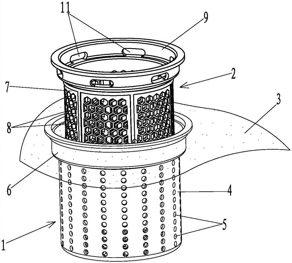 Filter element structure and processing method thereof