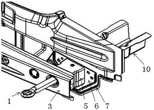 An automobile tow hook traction device