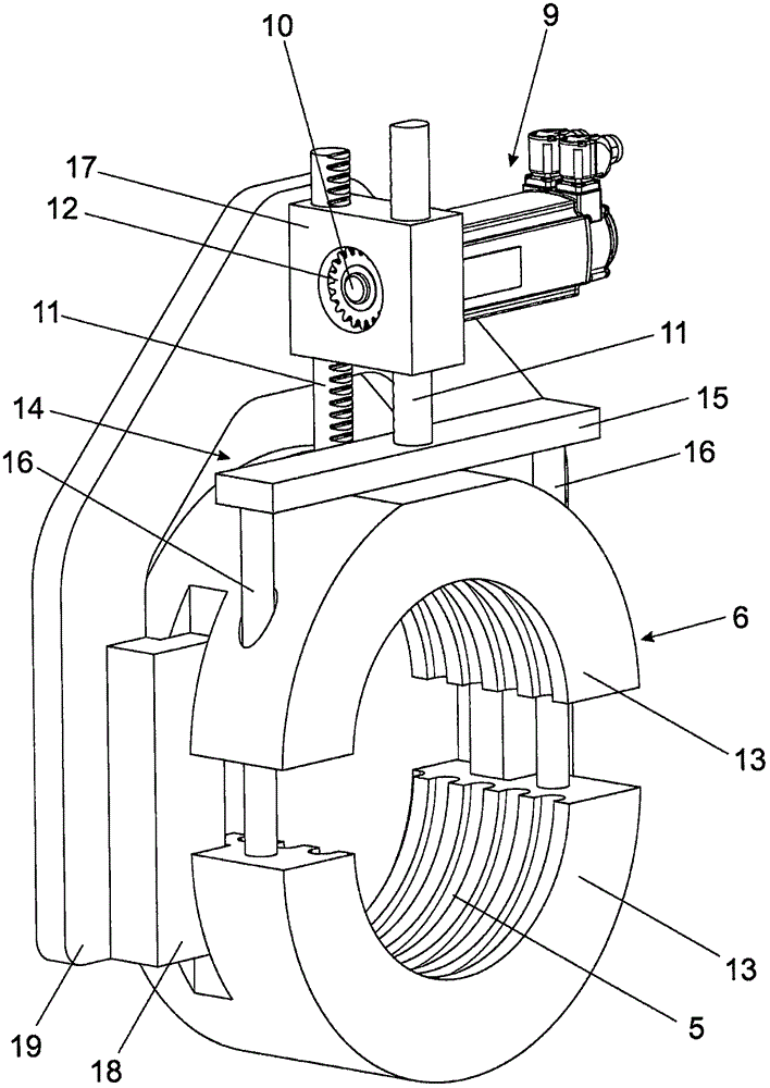 Closing unit of a shaping machine