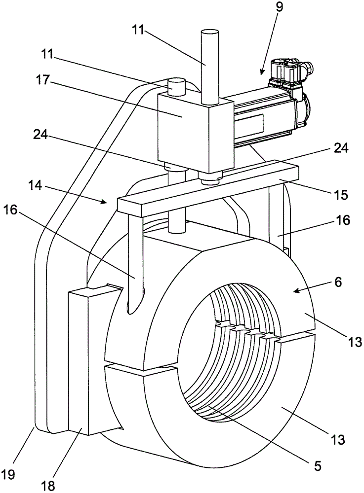 Closing unit of a shaping machine