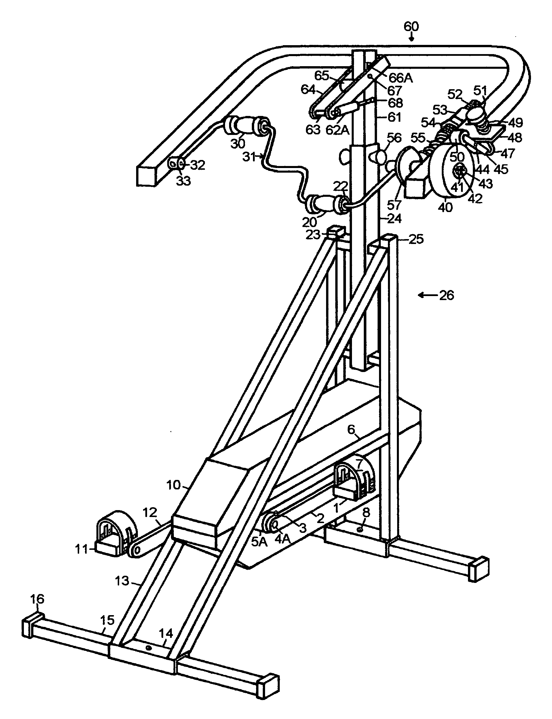 Vertical total body exercise apparatus
