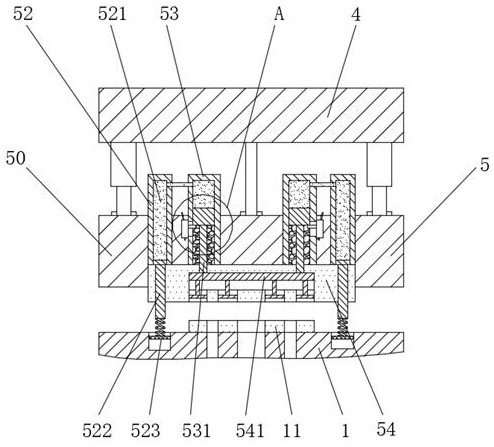 Stacked motor silicon steel sheet stamping device