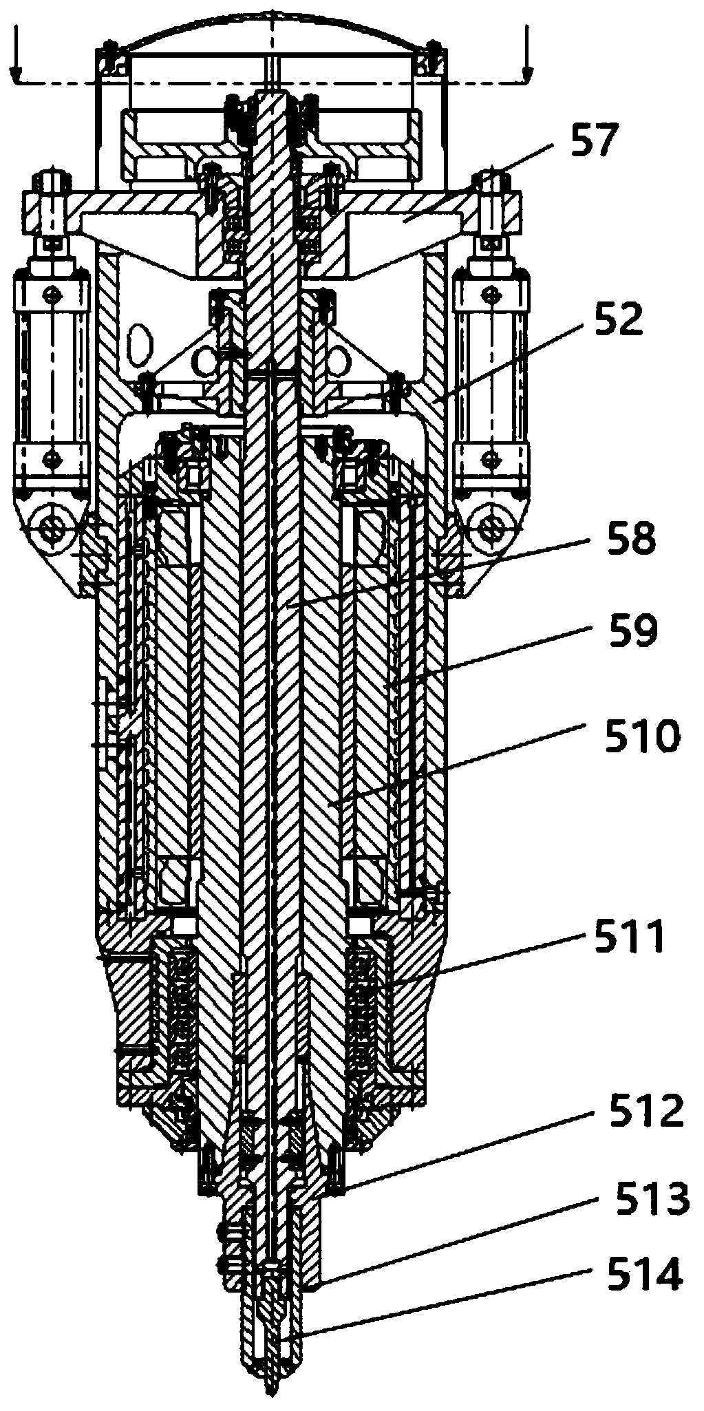 Hydraulically-driven constant-pressure constant-displacement friction stir welding spindle unit