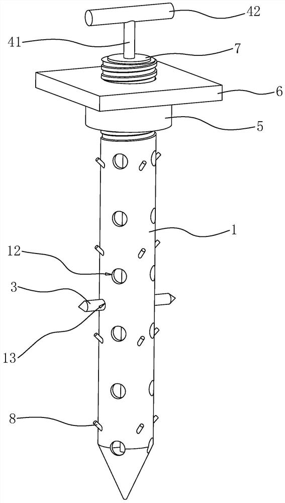 Grouting anchor rod structure and using method thereof