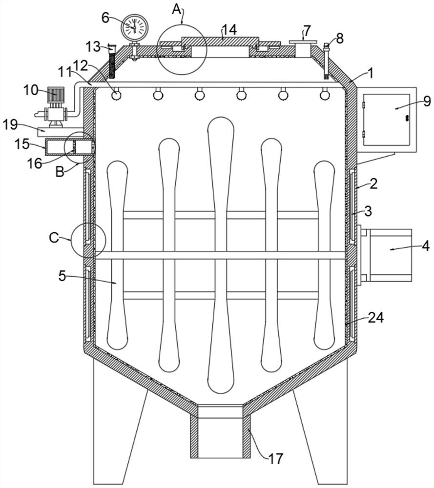 Tea leaf-polished glutinous rice mixed fermentation equipment and method