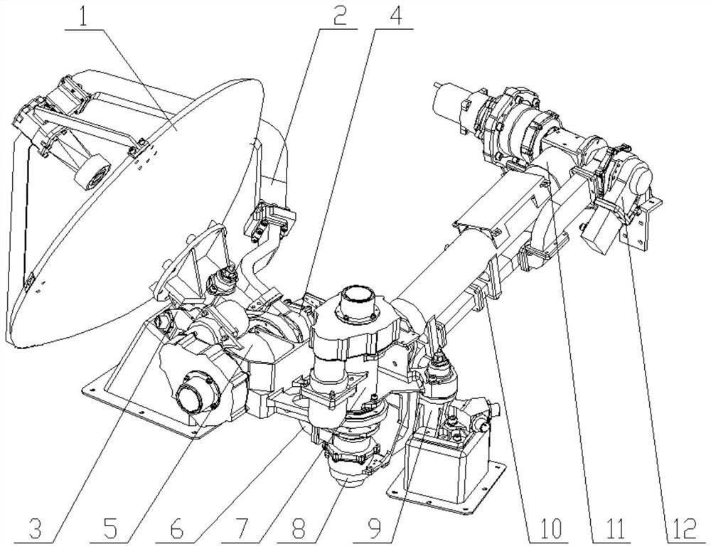 Movable spot beam antenna suitable for Mars surface landing and patrol detection