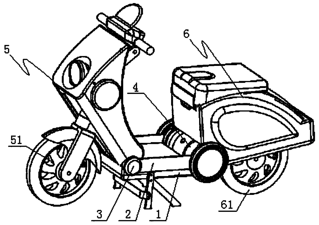 Box-type folding electric motorcycle and folding method thereof