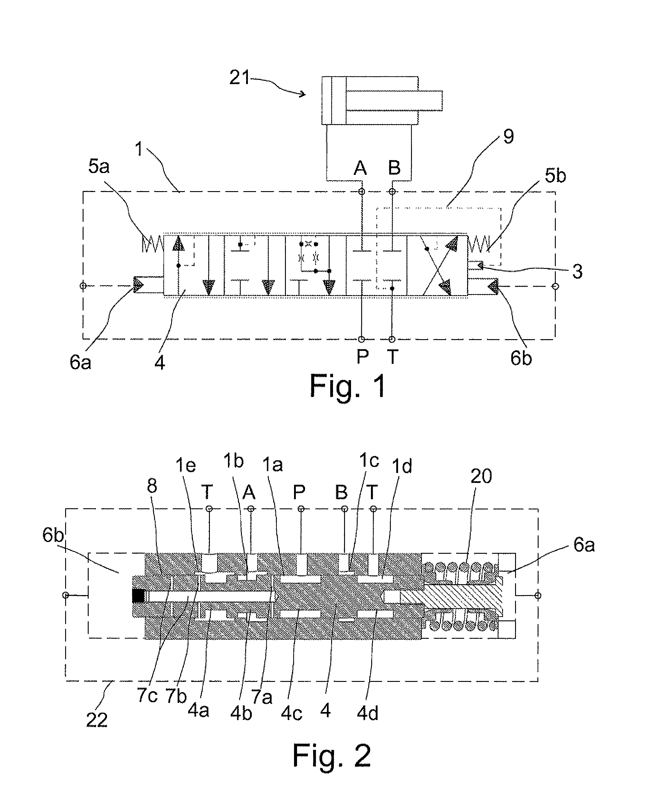 Directional valve equipped with pressure control
