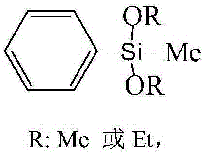 Nucleophilic method used for preparing phenylmethyldialkoxysilanes